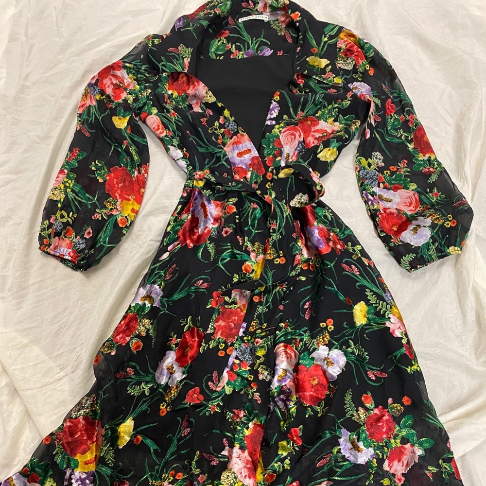 Alice + Olivia Abney Floral Dress